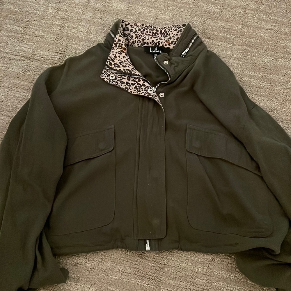 Cropped green lulu jacket